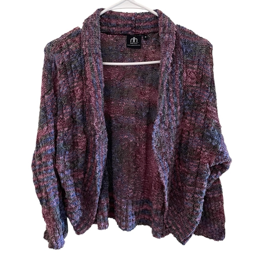 LAST CALL Heidi Hess Hand loomed Knit Draped Cardigan Sweater Women’s Medium